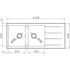Pyramis Νεροχύτης Pyragranite Athlos 2B 1D 116x50 Iron Grey (070042611) Pyramis Νεροχύτης Pyragranite Athlos 2B 1D 116x50 Iron Grey (070042611)